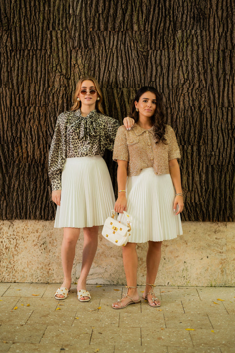 Paris Pleat Skirt - White