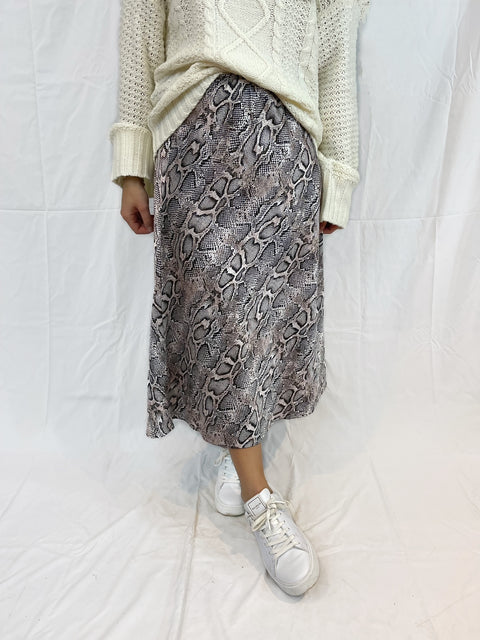 Snake slip skirt
