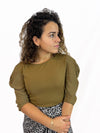 Olive Puff top