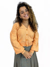 Peach Shimmer Cardigan