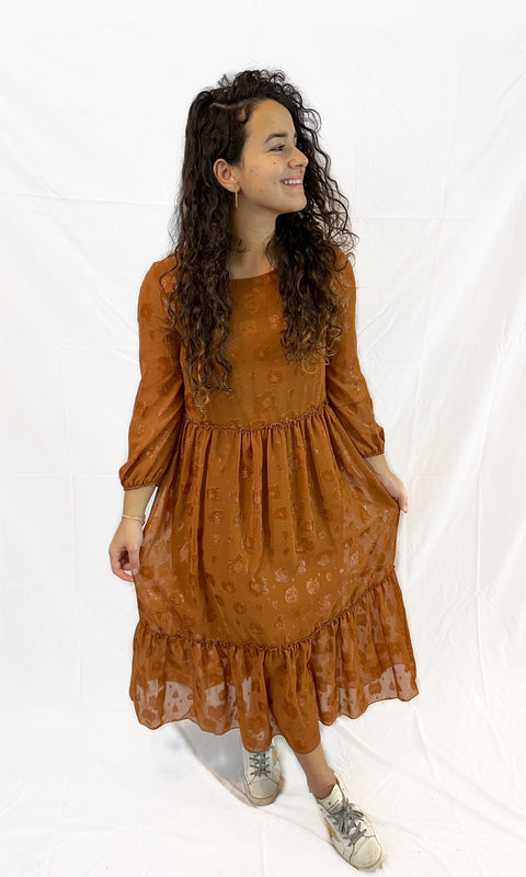 Rust Flower Dress