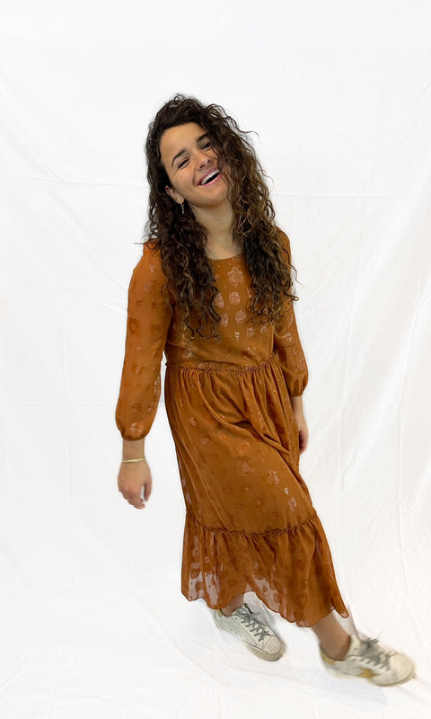Rust Flower Dress