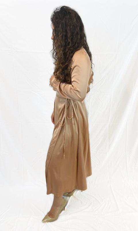 Silky Wrap Dress