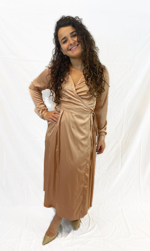 Silky Wrap Dress