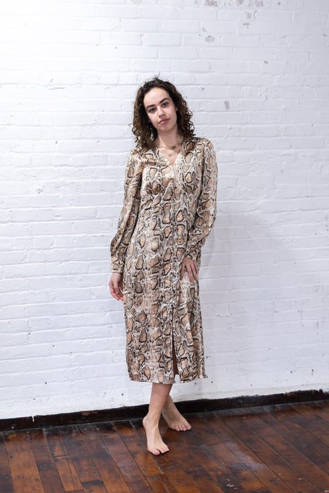 Snake Skin Silky Dress