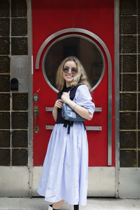 1 piece striped cotton dress
