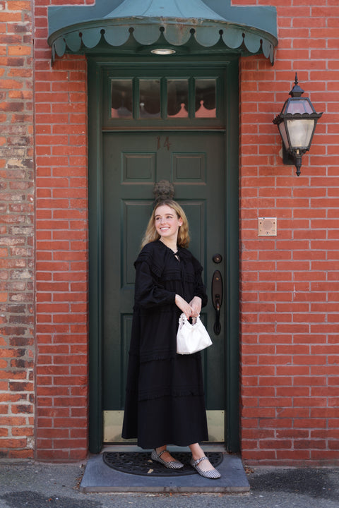 fall to the T dress in black