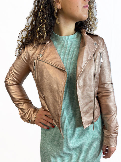 Rose Gold Biker Jacket