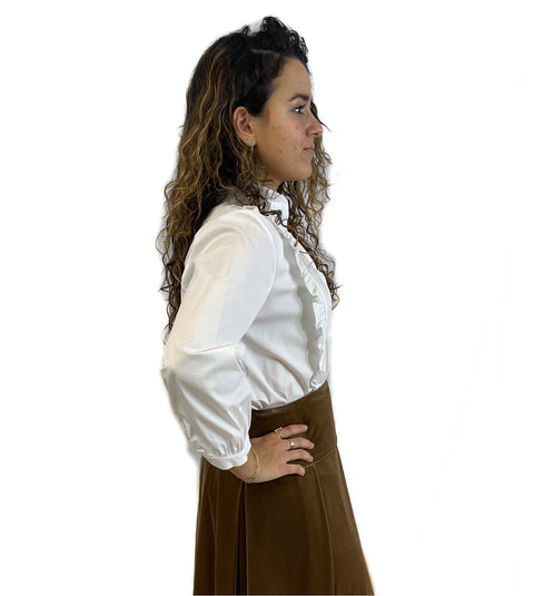 Frill button down blouse