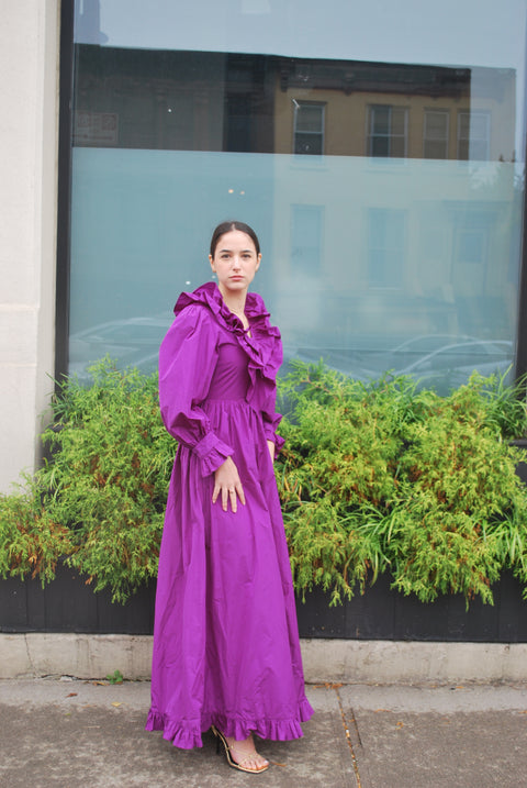 Grape puff sleeve MSGM gown