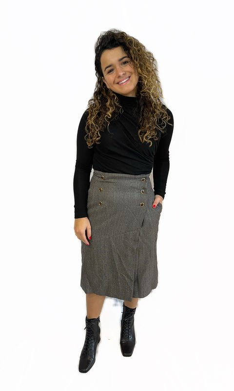 Valentino Houndstooth Skirt