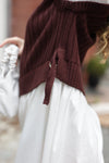 Chocolate brown knit vest dress