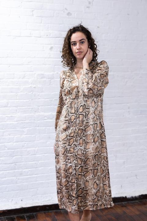 Snake Skin Silky Dress