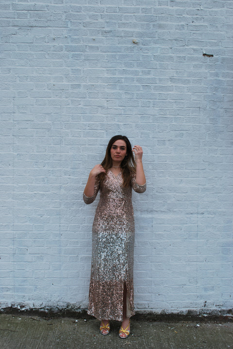 Sequin metallic Party gown