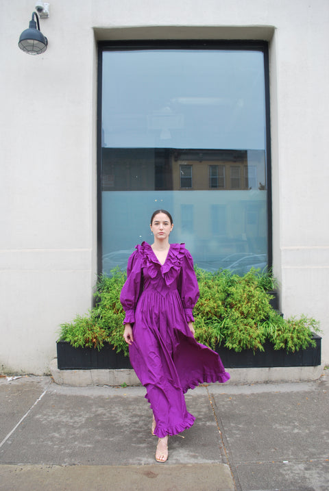 Grape puff sleeve MSGM gown