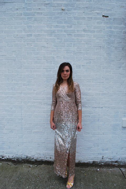 Sequin metallic Party gown