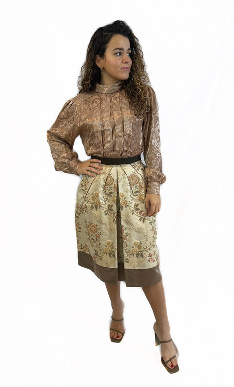 Dolce and Gabbana Shimmer Floral skirt