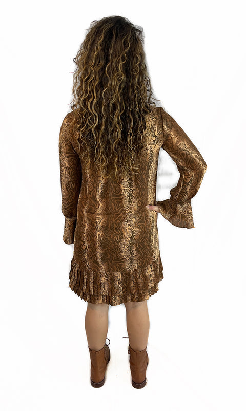 Scotch and Soda Snake Skin  Bell Dress