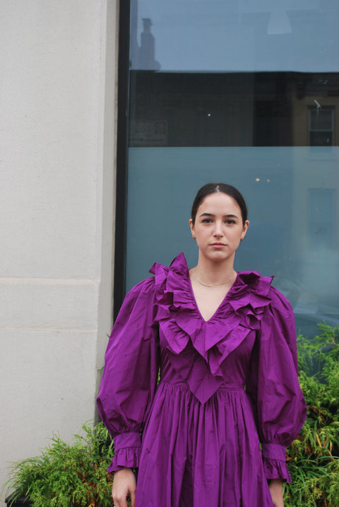 Grape puff sleeve MSGM gown