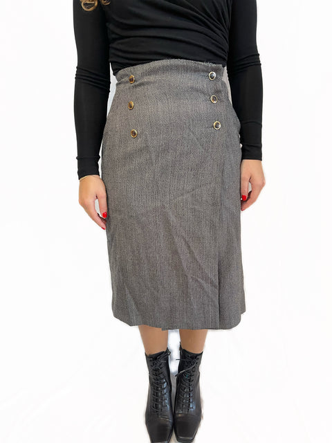 Valentino Houndstooth Skirt