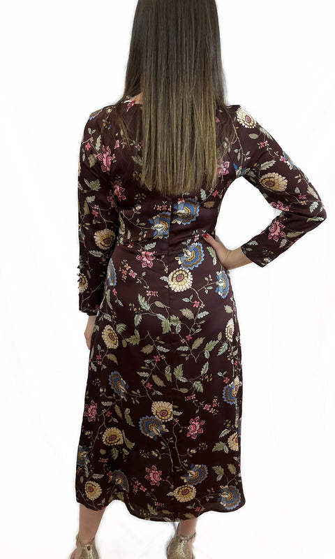 Silky Floral Dress
