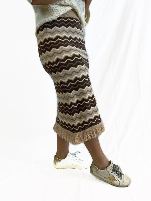 Zig Zag Knit Skirt