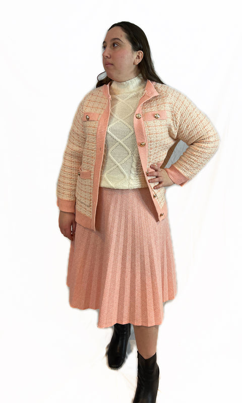 Pink Pleat Skirt