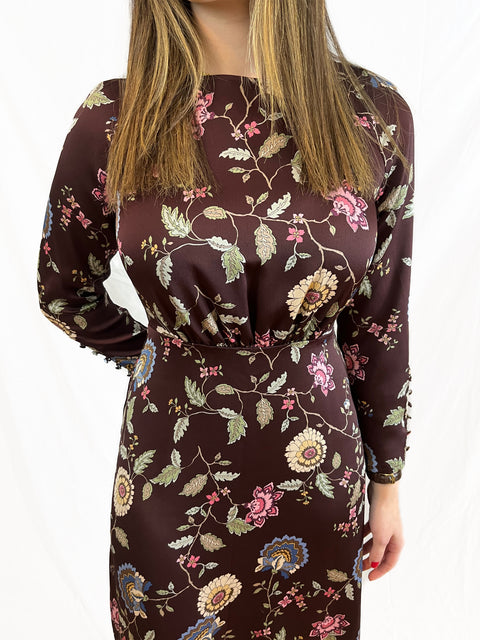 Silky Floral Dress