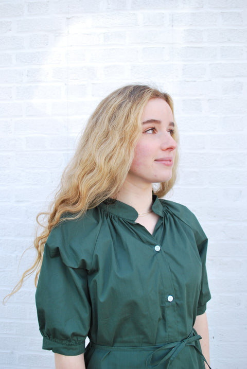 Poplin 3/4 Sleeve Dress