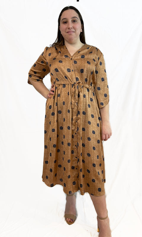 Silky Polka Dot Dress