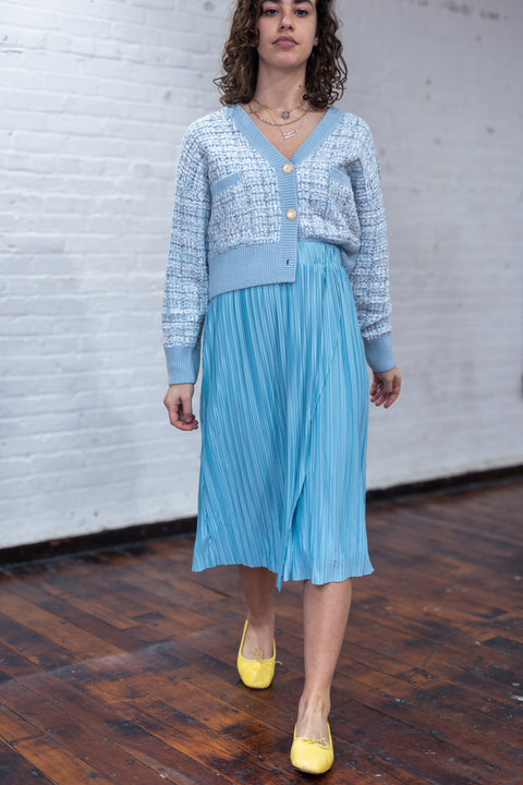 Pleat Sky Blue Skirt