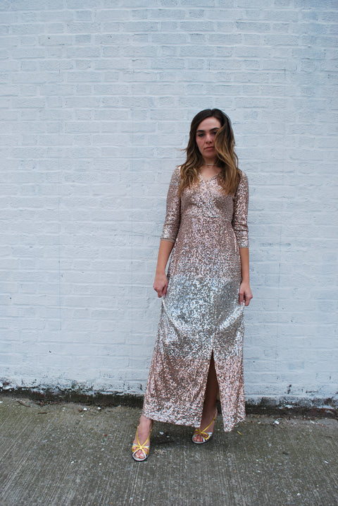Sequin metallic Party gown