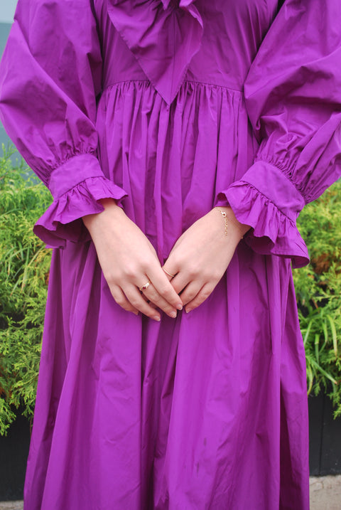 Grape puff sleeve MSGM gown