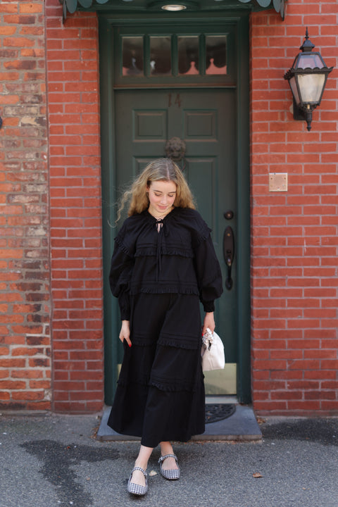 fall to the T dress in black