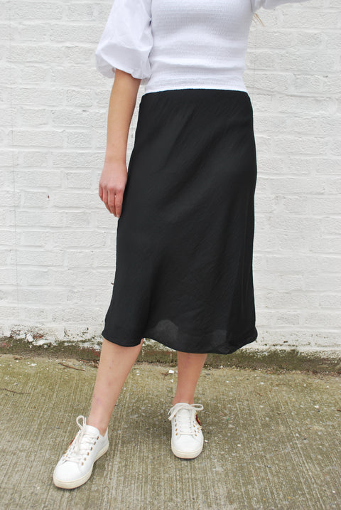 Black slip style skirt