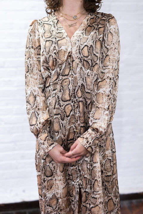 Snake Skin Silky Dress