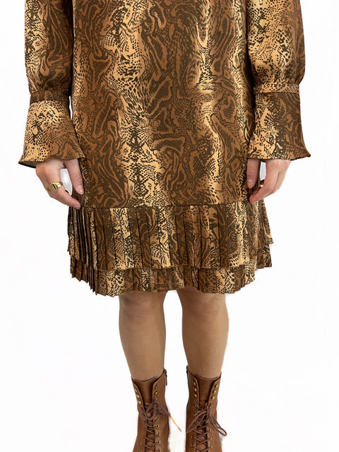 Scotch and Soda Snake Skin  Bell Dress