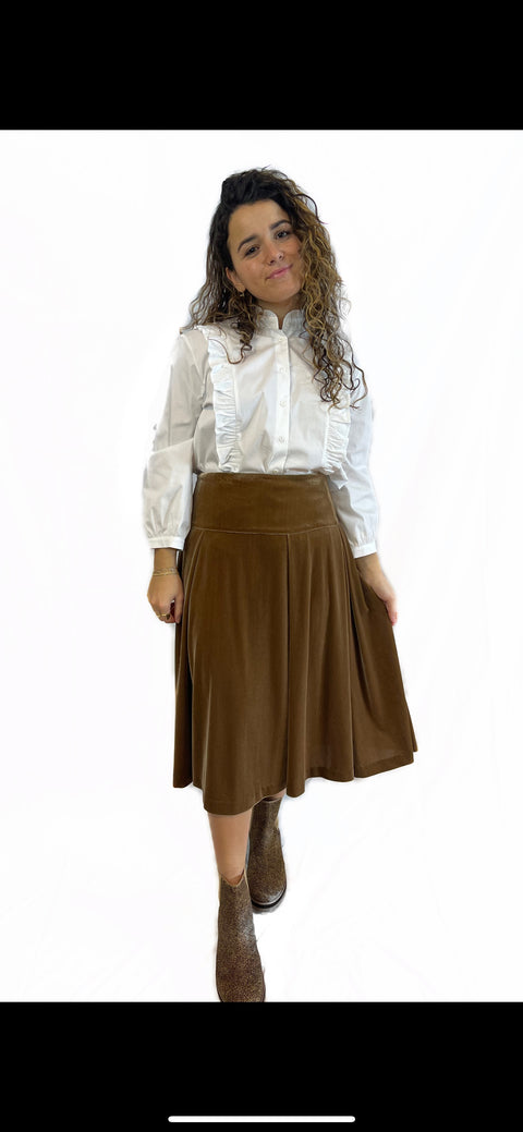 Frill button down blouse