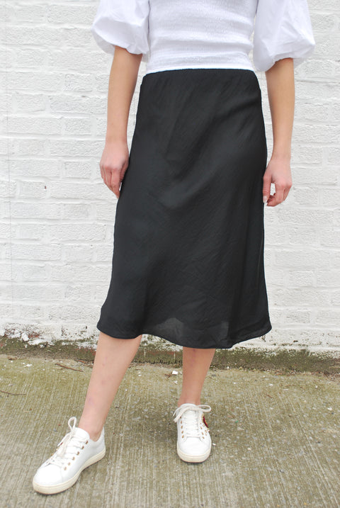 Black slip style skirt