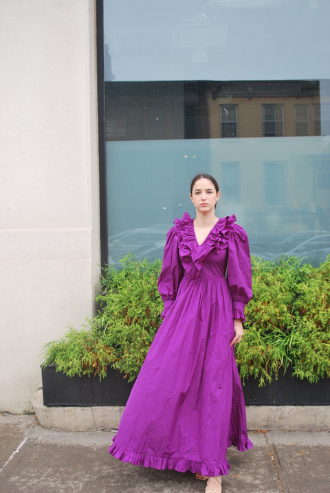 Grape puff sleeve MSGM gown