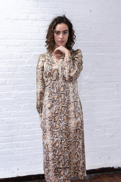 Snake Skin Silky Dress
