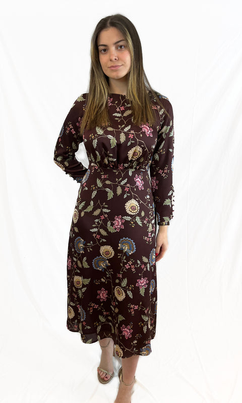 Silky Floral Dress