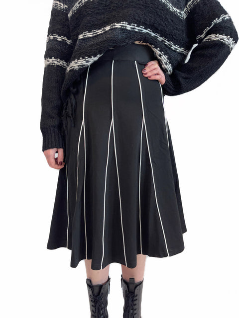 Black&White flare Skirt