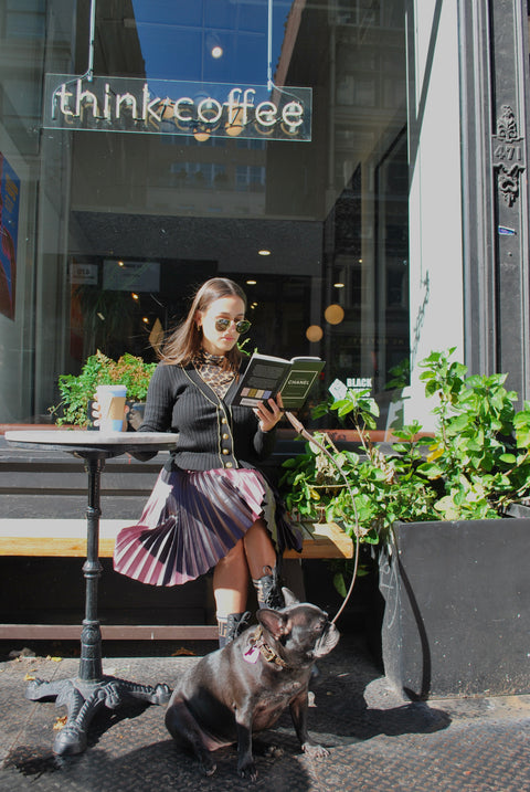 Paris pleat skirt in maroon