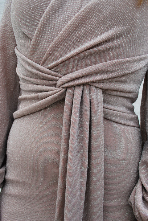 Shimmer Twist Gown