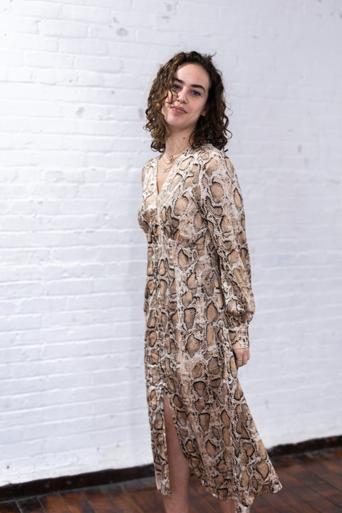 Snake Skin Silky Dress