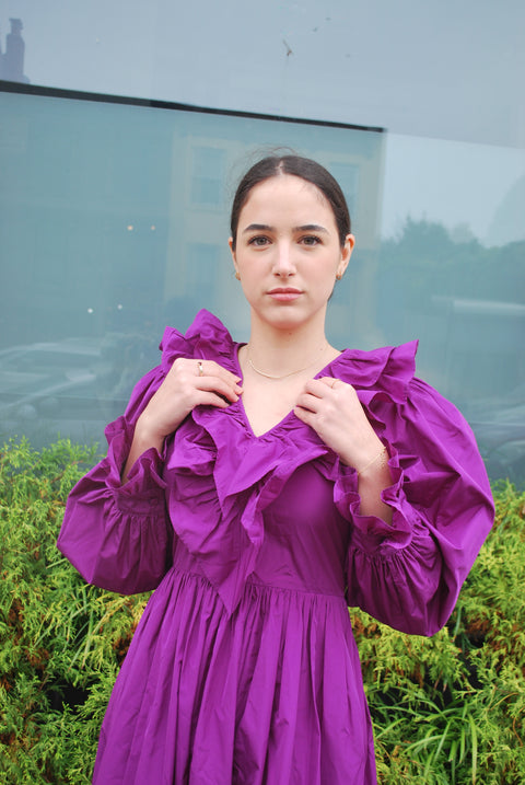 Grape puff sleeve MSGM gown