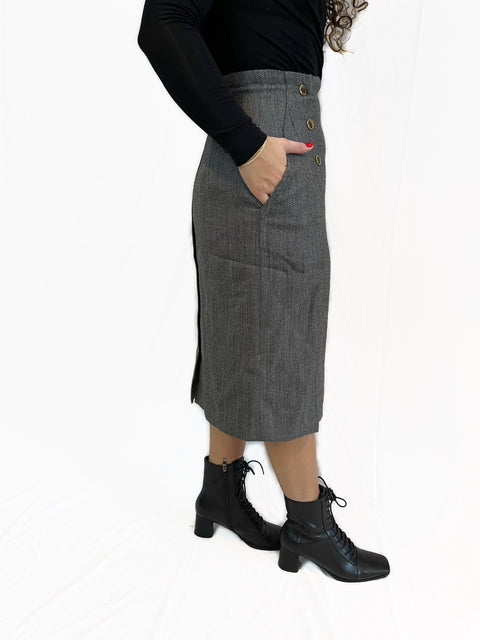 Valentino Houndstooth Skirt
