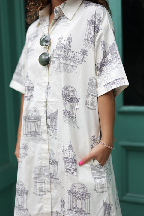 Architectural Poplin Dress