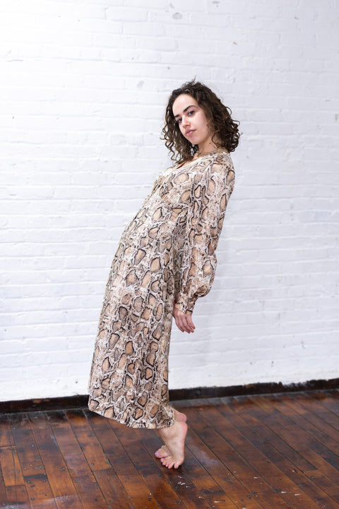 Snake Skin Silky Dress